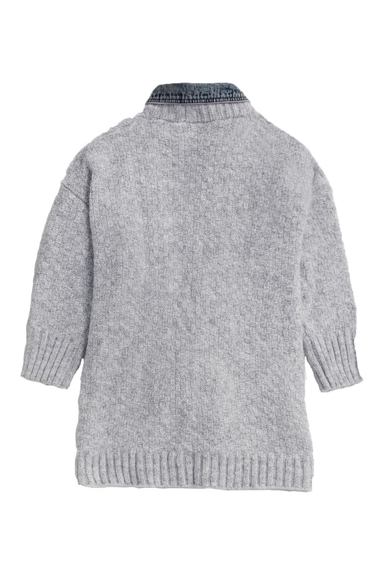 Denim Knit Cardigan, Alternate, color, BLUE GREY
