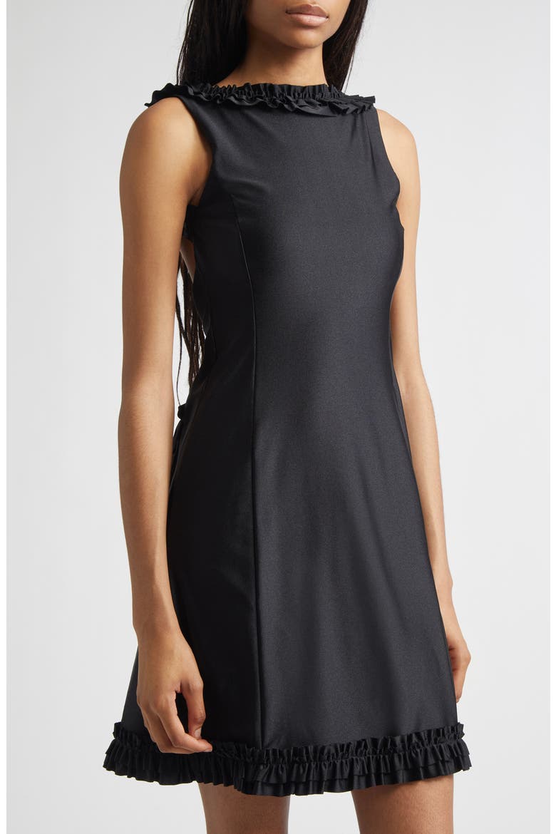 Prim Open Back Minidress, Alternate, color, BLACK