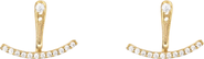 Bearfruit Jewelry 18k Gold Plated Anchor Earring Jackets Gift Idea
