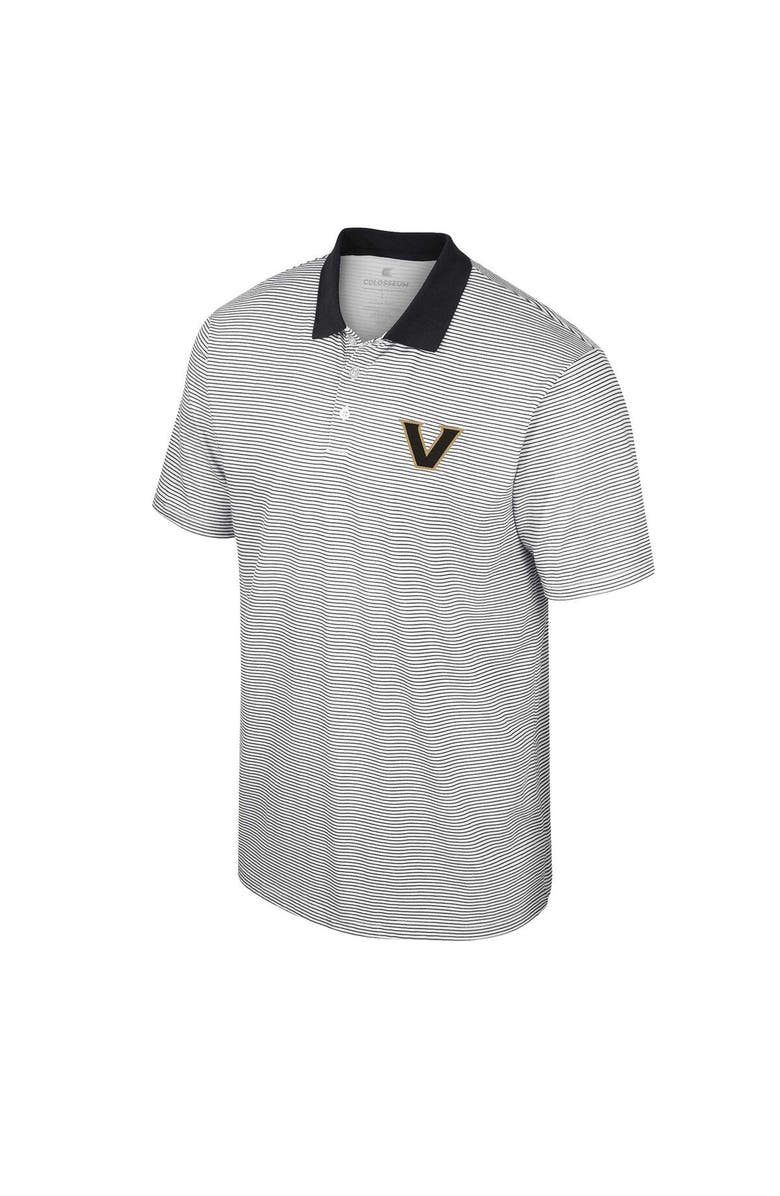 COLOSSEUM Men's Colosseum White Vanderbilt Commodores Print Stripe Polo, Alternate, color, White
