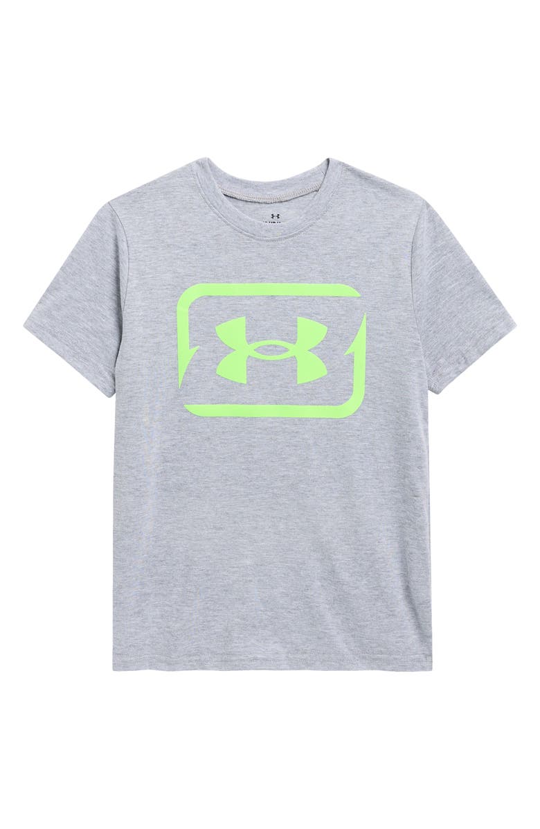 Under Armour Kids' UA Bark Fish Hooks Logo Performance Graphic T-Shirt, Main, color, Mod Grey