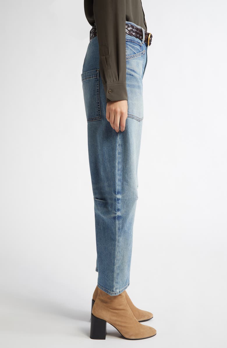 Nili Lotan Shon High Waist Barrel Leg Jeans, Alternate, color, 
