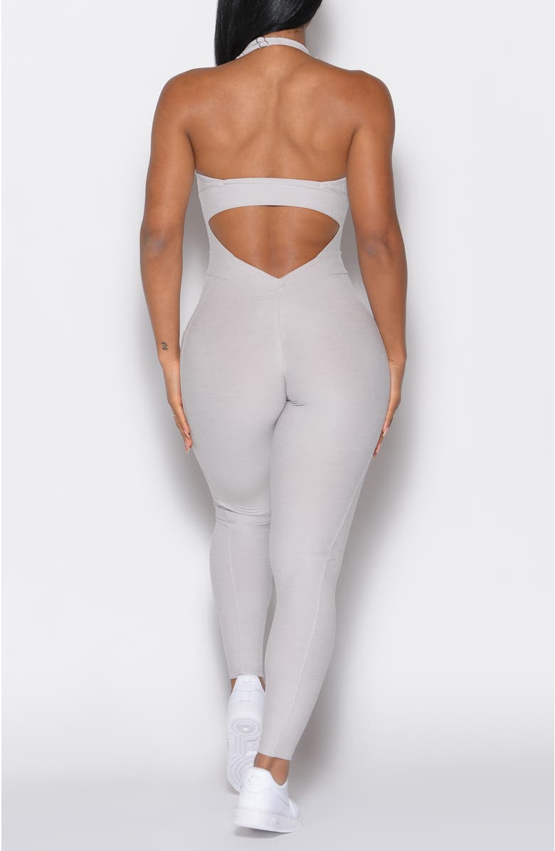 Bombshell Sportswear Backless Pocket Bodysuit, Alternate, color, Ice