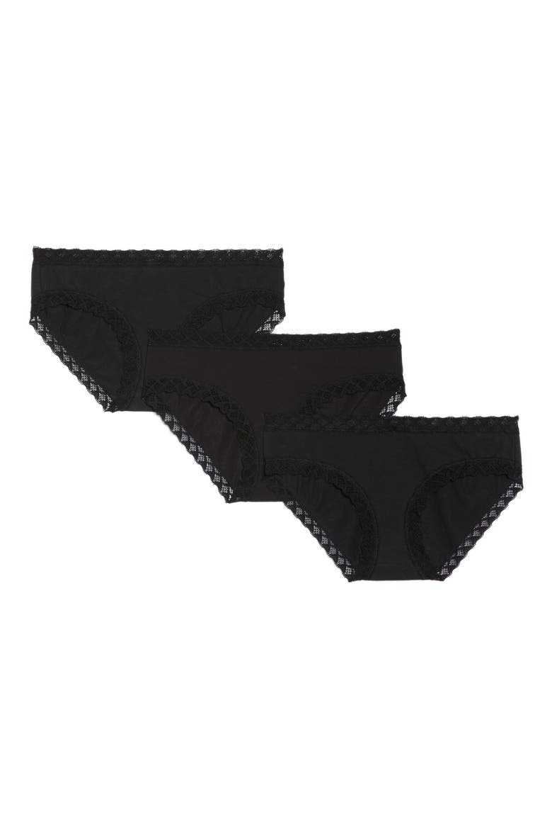 Bliss 3-Pack Cotton Blend Briefs, Main, color, BLACK