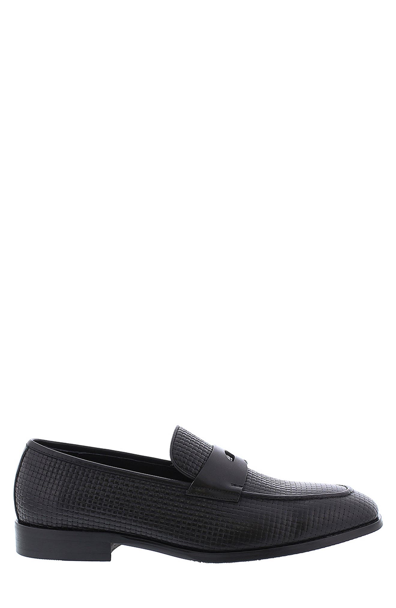 Zanzara Oscar Leather Woven Penny Loafer, Alternate, color, 