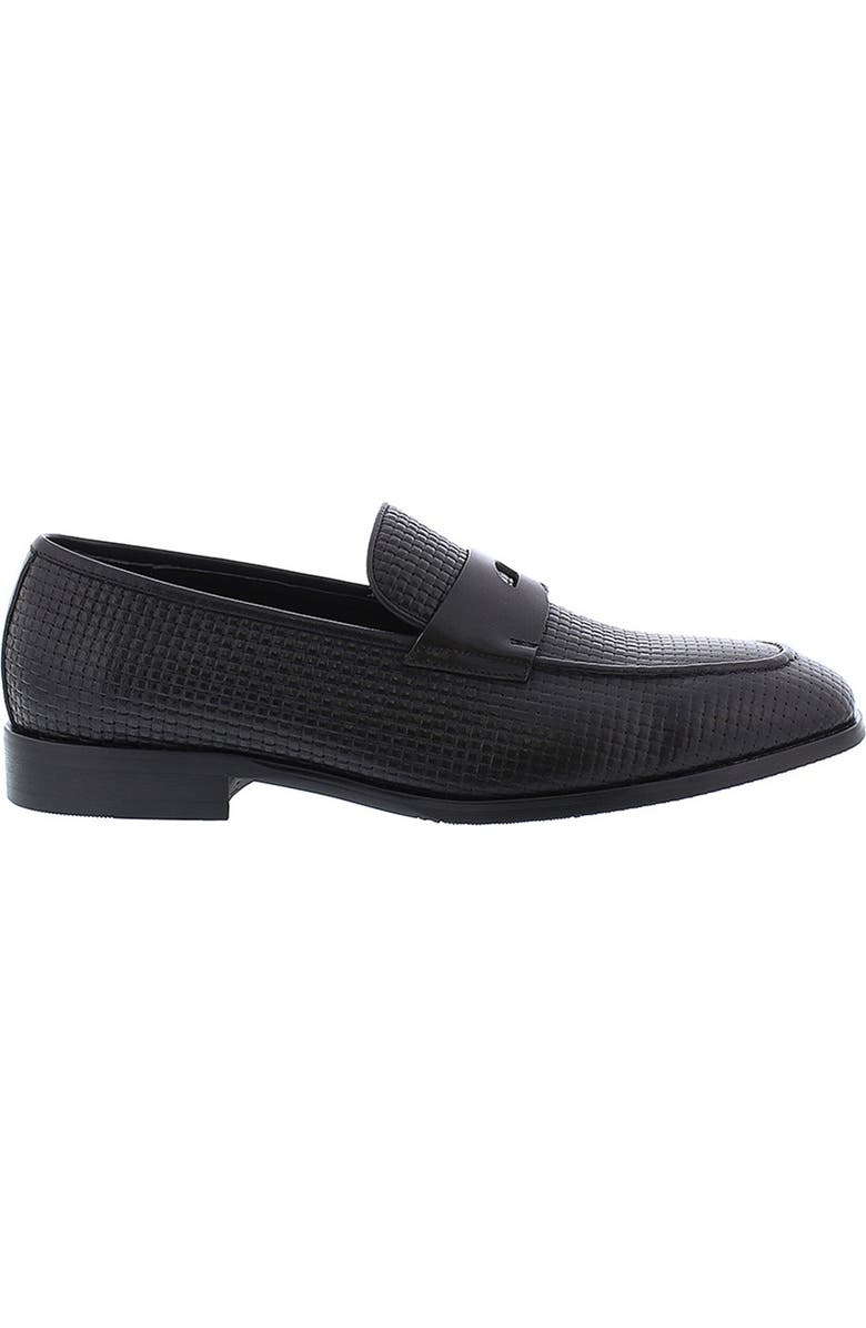 Zanzara Oscar Leather Woven Penny Loafer, Alternate, color,