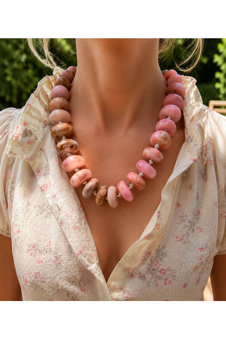 The Canyon Rose Necklace, Alternate, color, Pink
