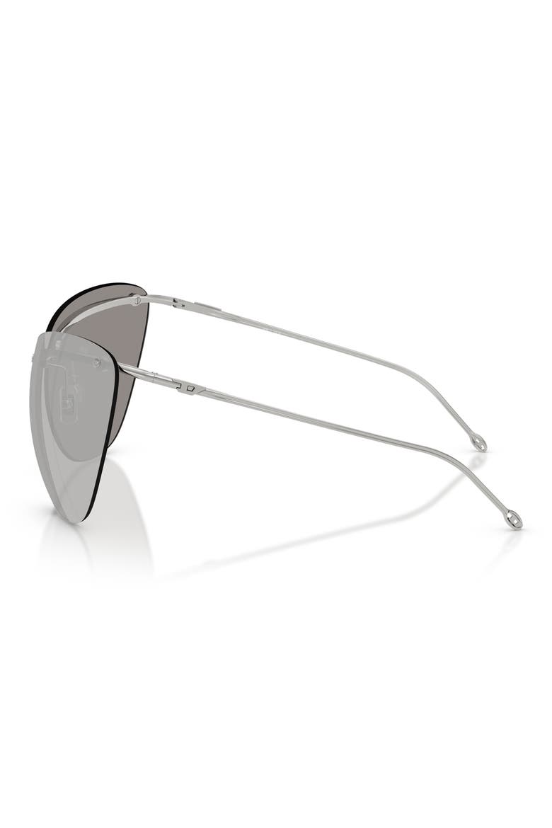 DL1007 D-Gies 71mm Mirrored Cat Eye Sunglasses, Alternate, color, GREY MIRROR / GREY MIRROR