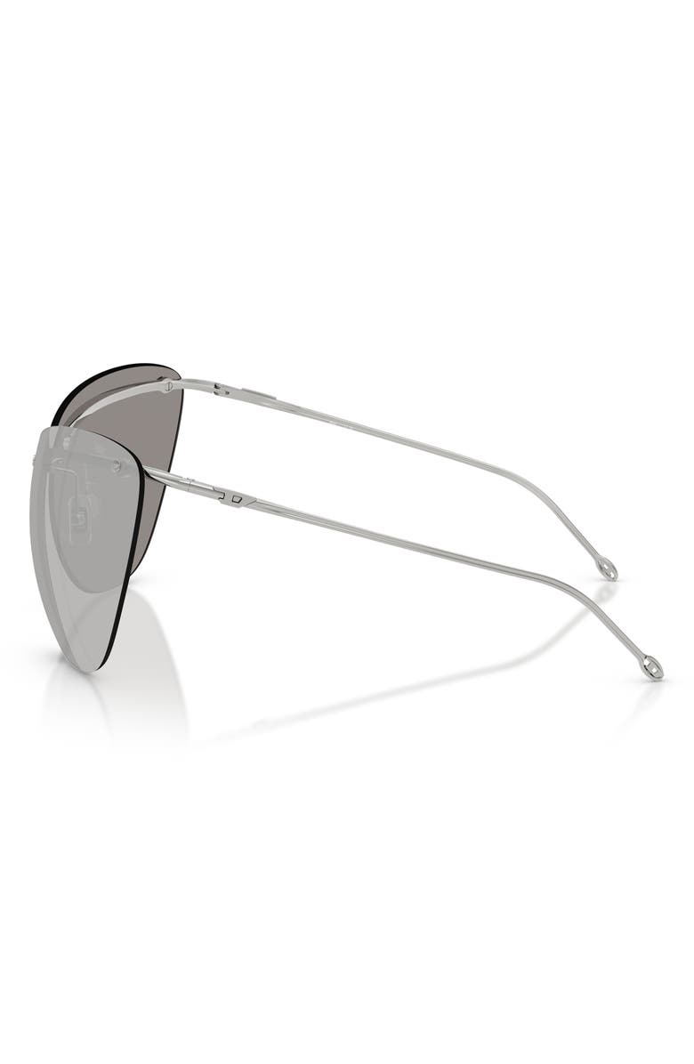 DIESEL<sup>®</sup> DL1007 D-Gies 71mm Mirrored Cat Eye Sunglasses, Alternate, color, Grey Mirror / Grey Mirror