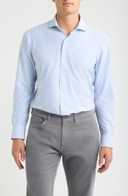 Peter Millar Excursionist Flex Tailored Fit Pinstripe Wrinkle Resistant Button-Up Shirt