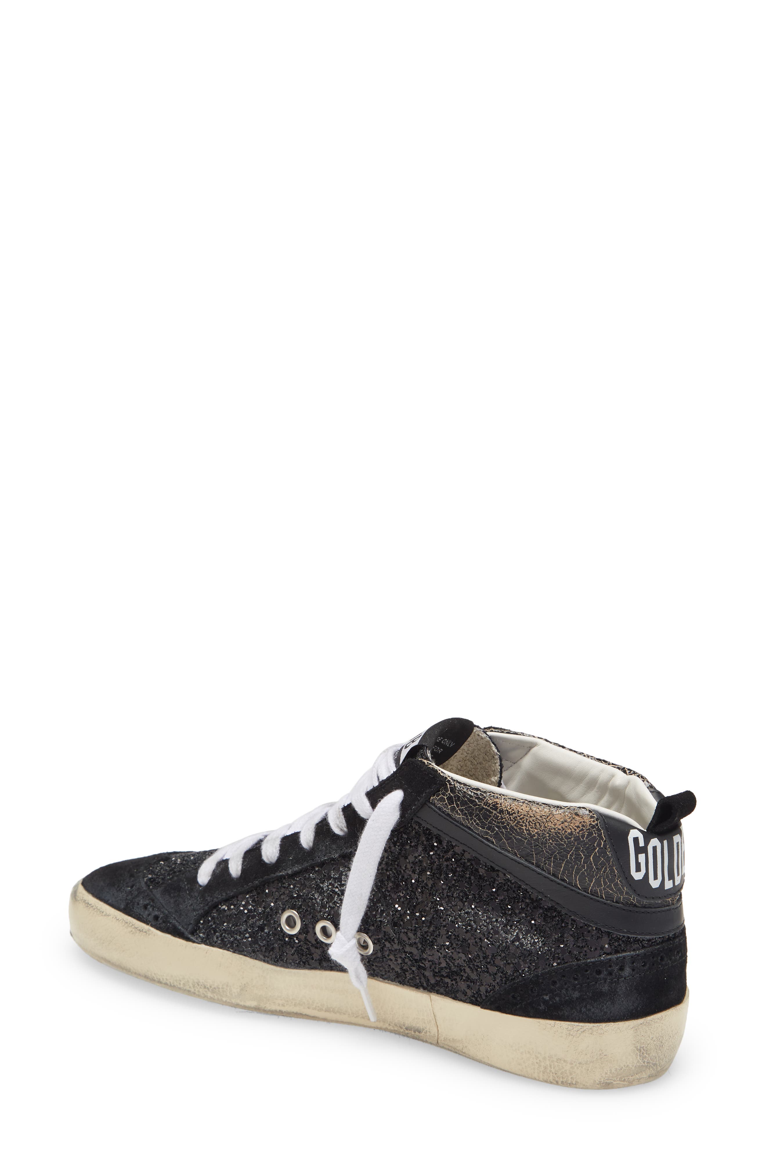 Golden Goose Mid Star Glitter Sneaker, Alternate, color, 