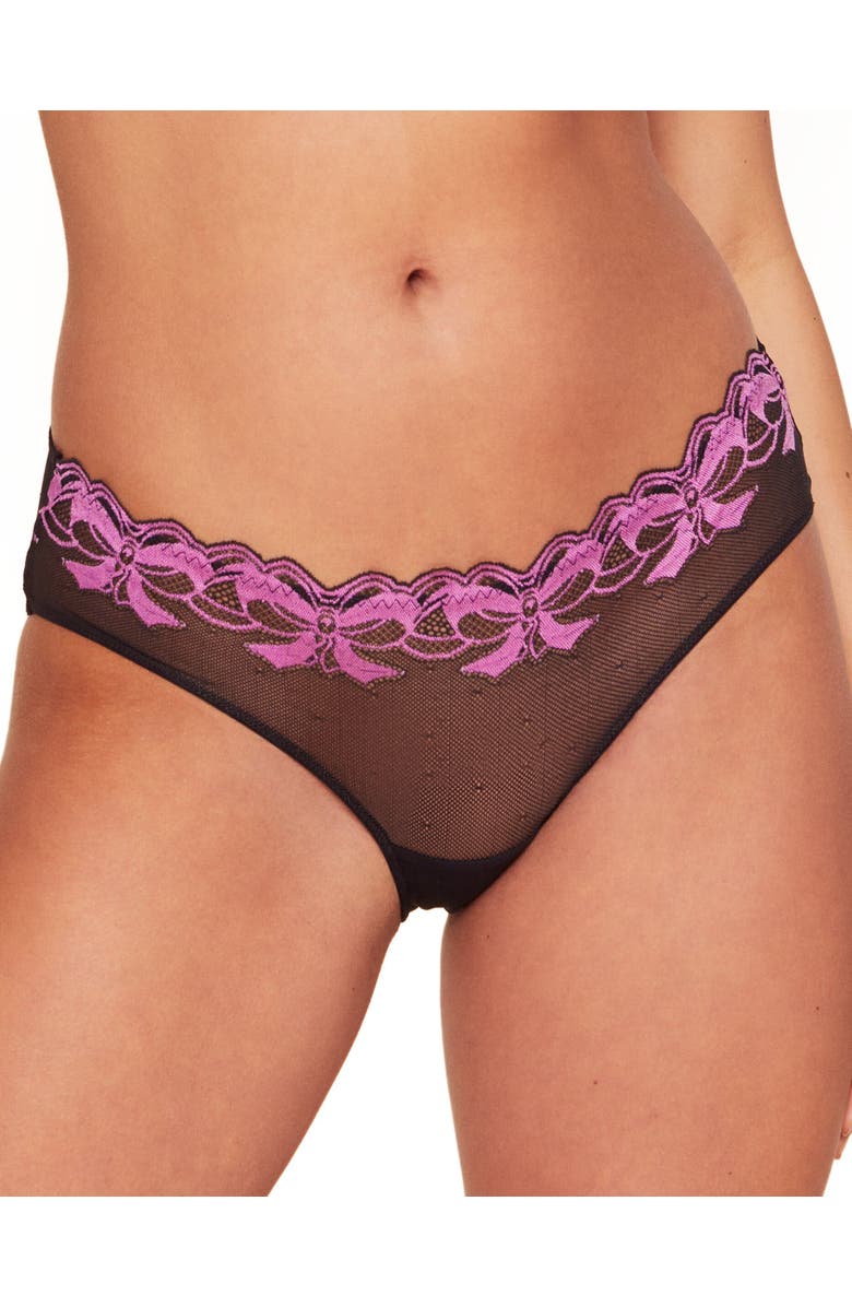 Adore Me Audrina Thong Panties, Main, color, Black
