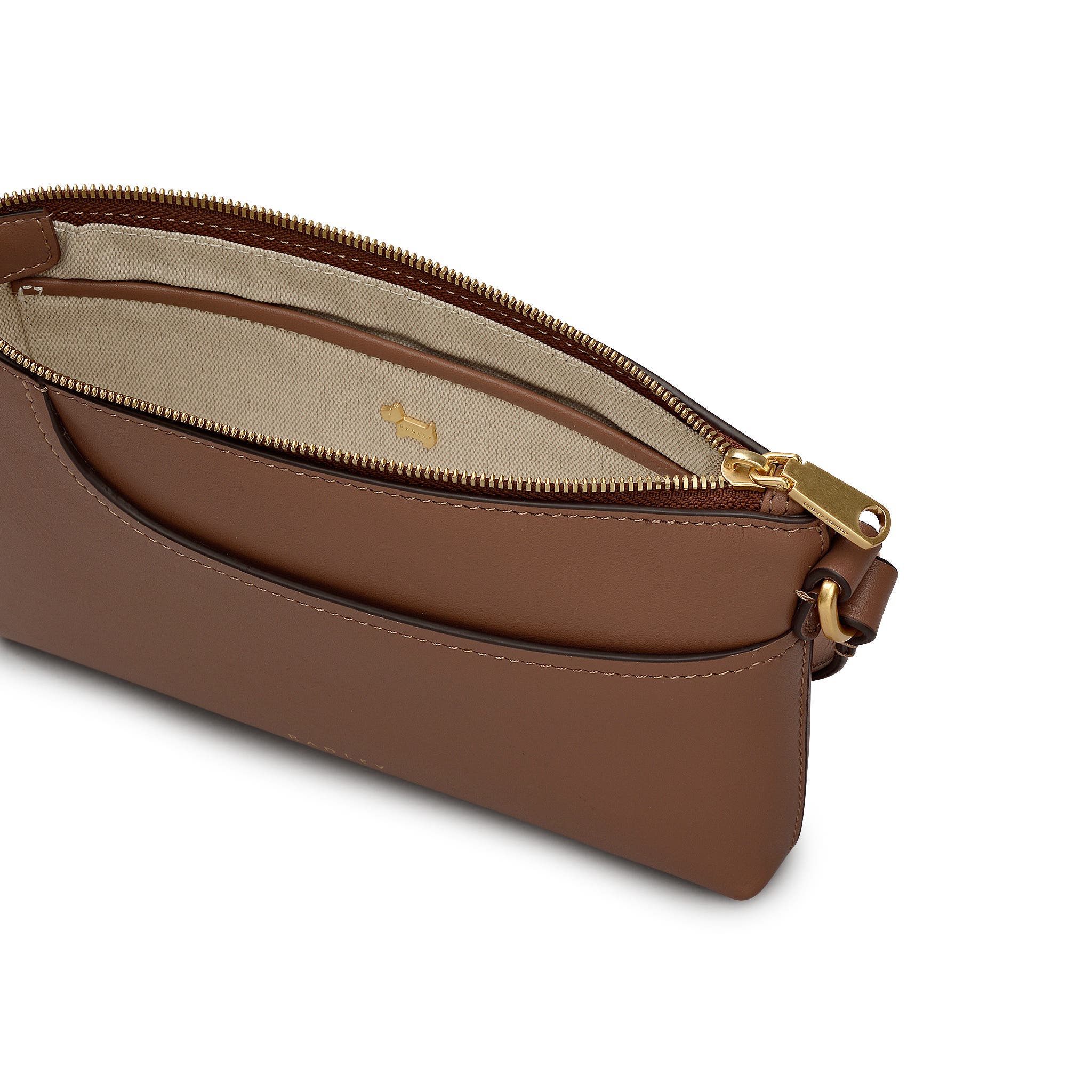 Pockets Mini Ziptop Shoulder Bag, Alternate, color, Saddle