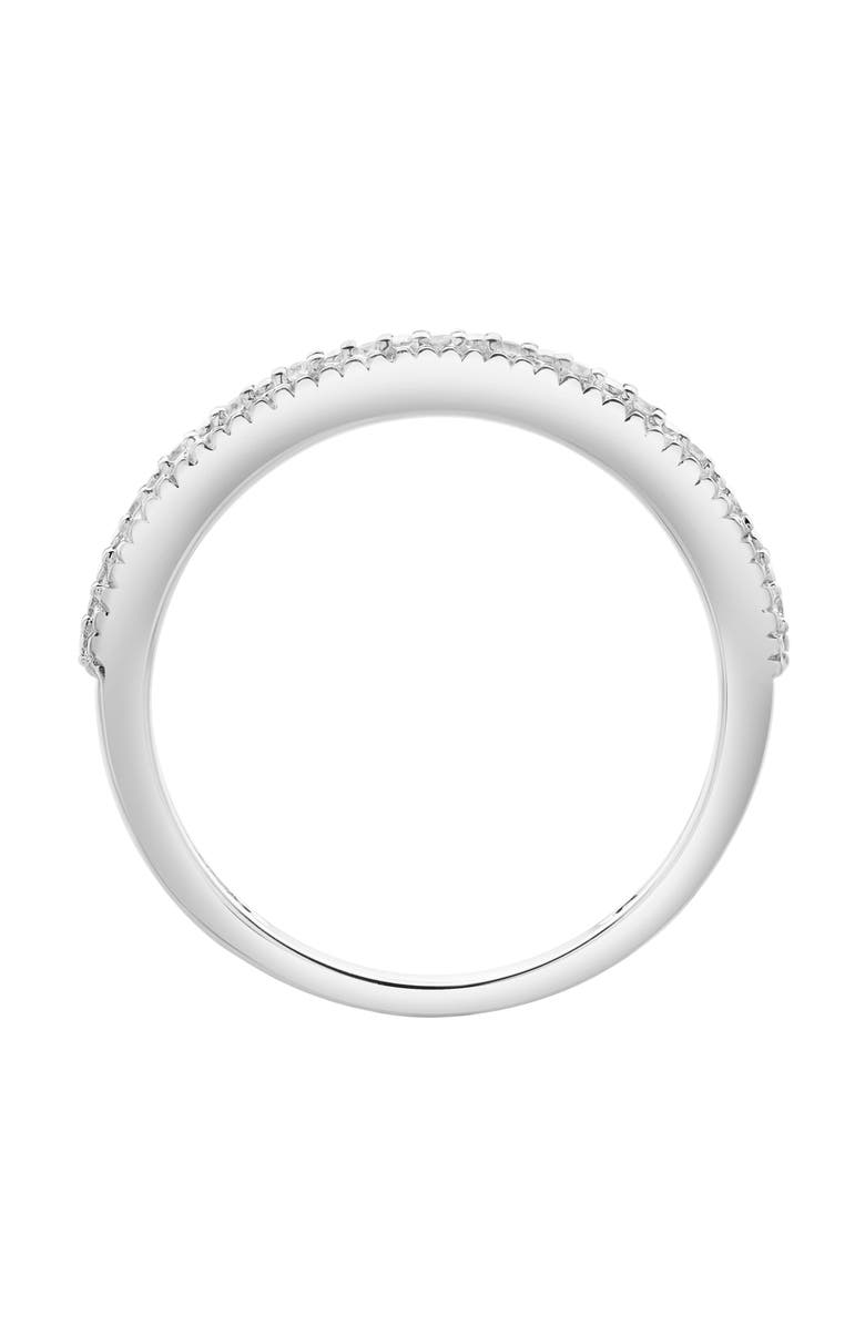 LuvMyJewelry Ava 14K Gold Round Diamond Studded Band Ring - 0.06 cts, Alternate, color, 14K White Gold