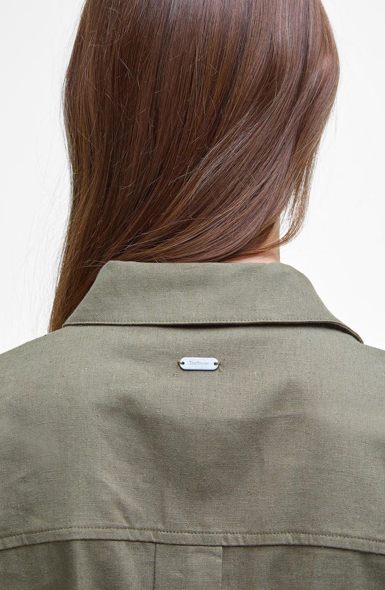 Barbour Nicole Maxi Shirtdress, Alternate, color, Dusky Green