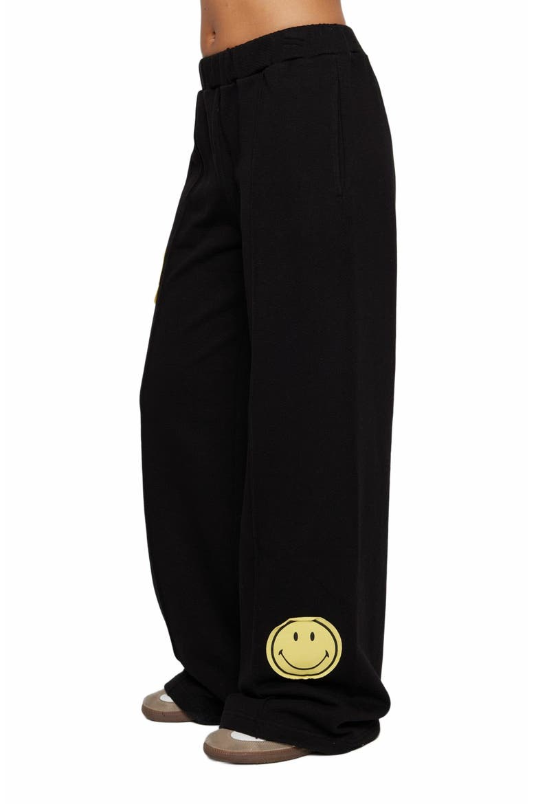 Smiley Straight Leg Pants, Alternate, color, BLACK
