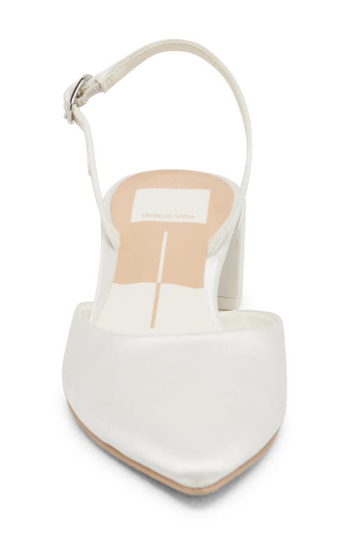 Dolce Vita Carel Pointed Toe Slingback Pump In White