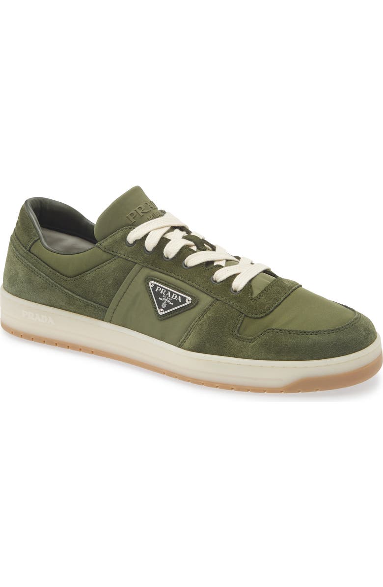 Prada Downtown Low Top Sneaker, Main, color, Selva