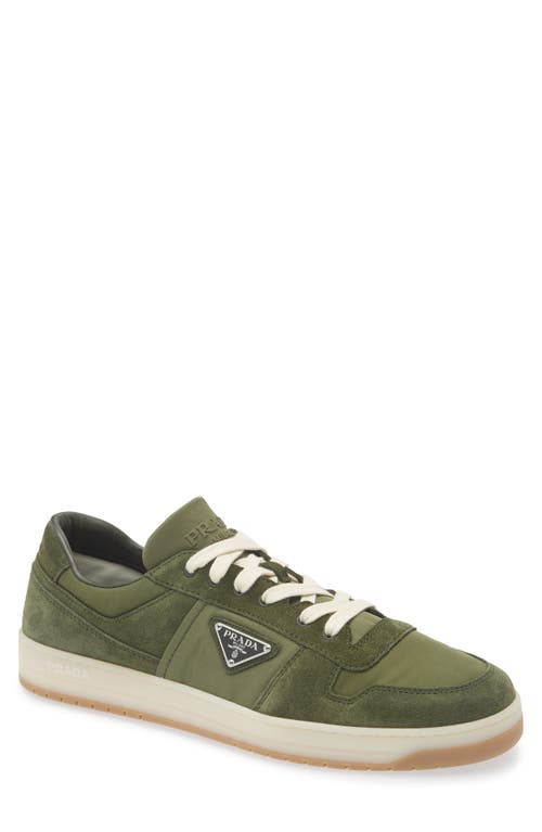 Prada Downtown Low Top Sneaker In Green