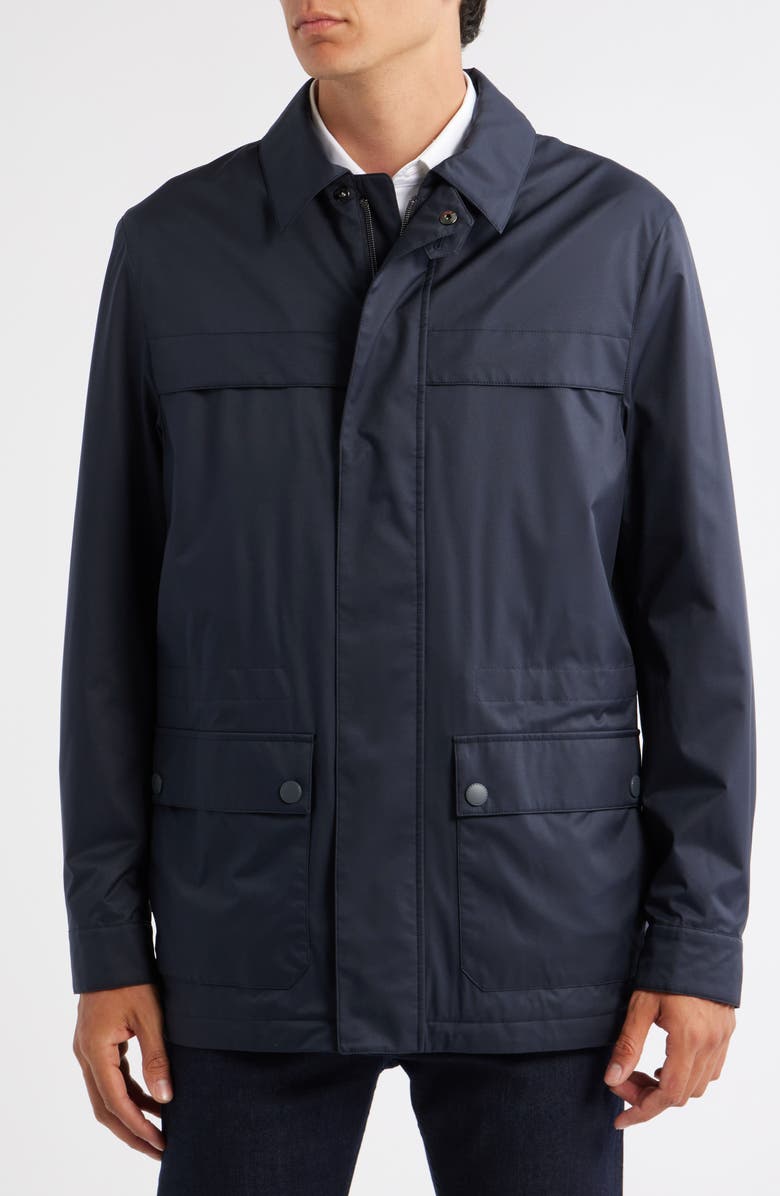 Canali Nuvola Maestrale Technical Field Jacket, Alternate, color, Navy