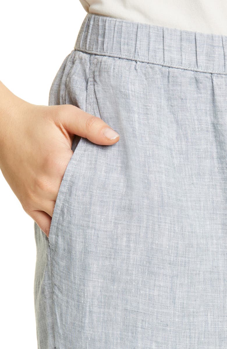 Eileen Fisher Organic Linen Ankle Pants, Alternate, color, 