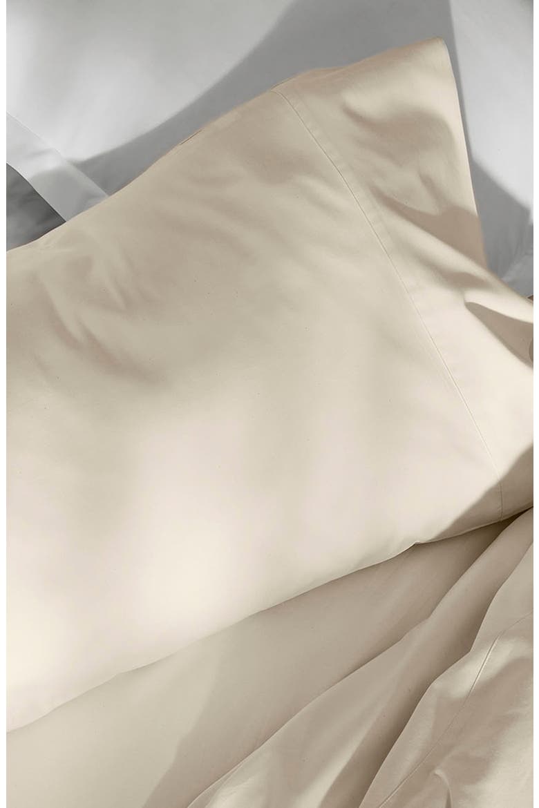Percale Hemmed Sheet Set, Alternate, color, NATURAL
