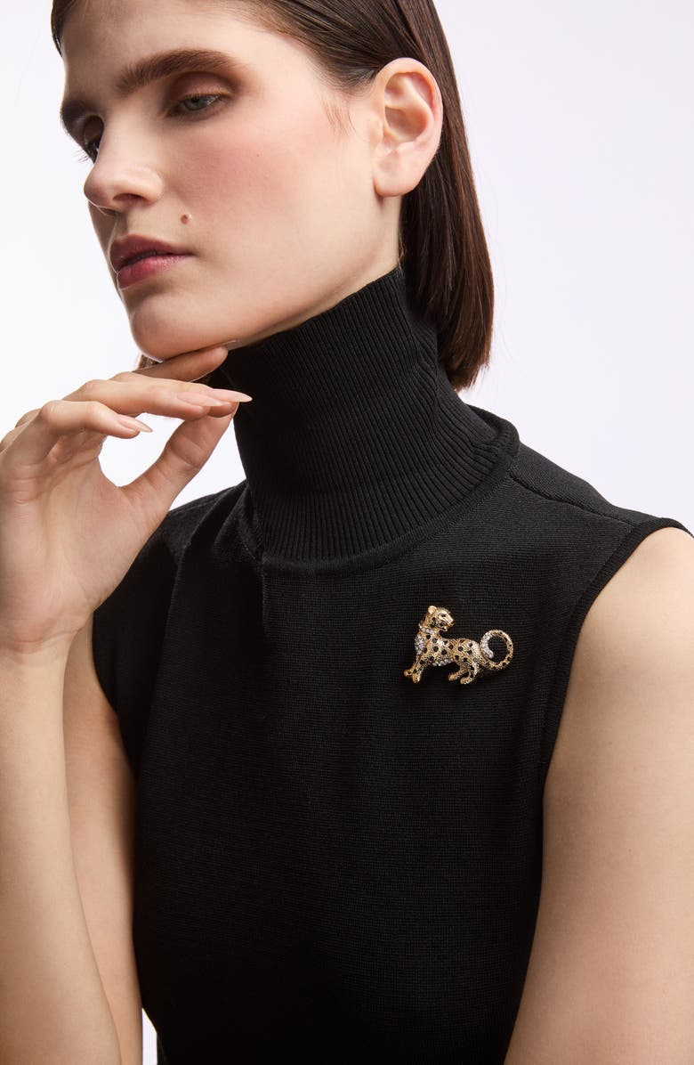 Susan Caplan 1980s Vintage Attwood & Sawyer Panther Brooch, Alternate, color, Panther