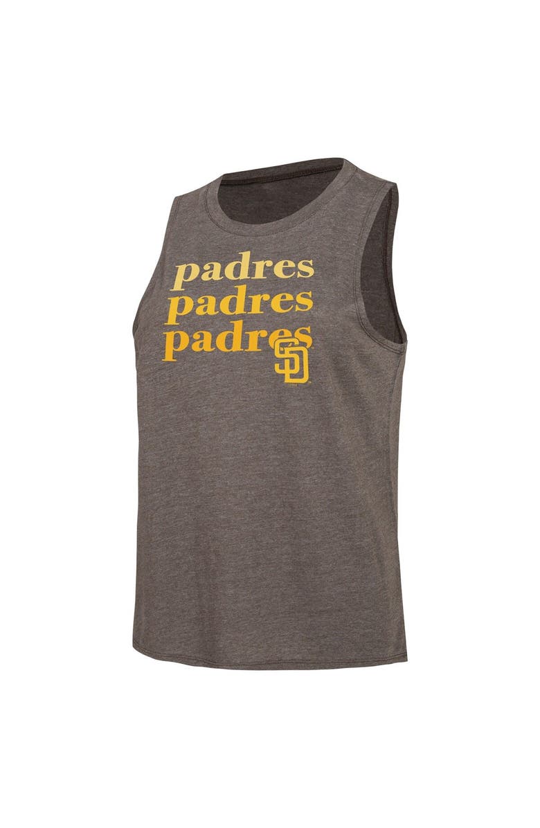 CONCEPTS SPORT Women's Concepts Sport Charcoal/Brown San Diego Padres Meter Muscle Tank and Pants Sleep Set, Alternate, color, 