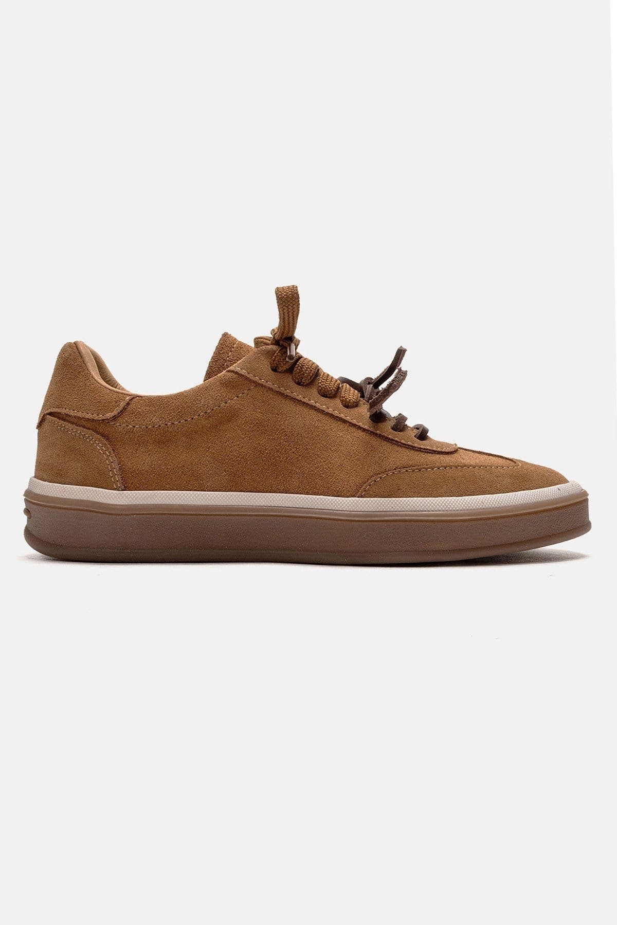 Melle Leather Sneaker, Alternate, color, Cognac Suede