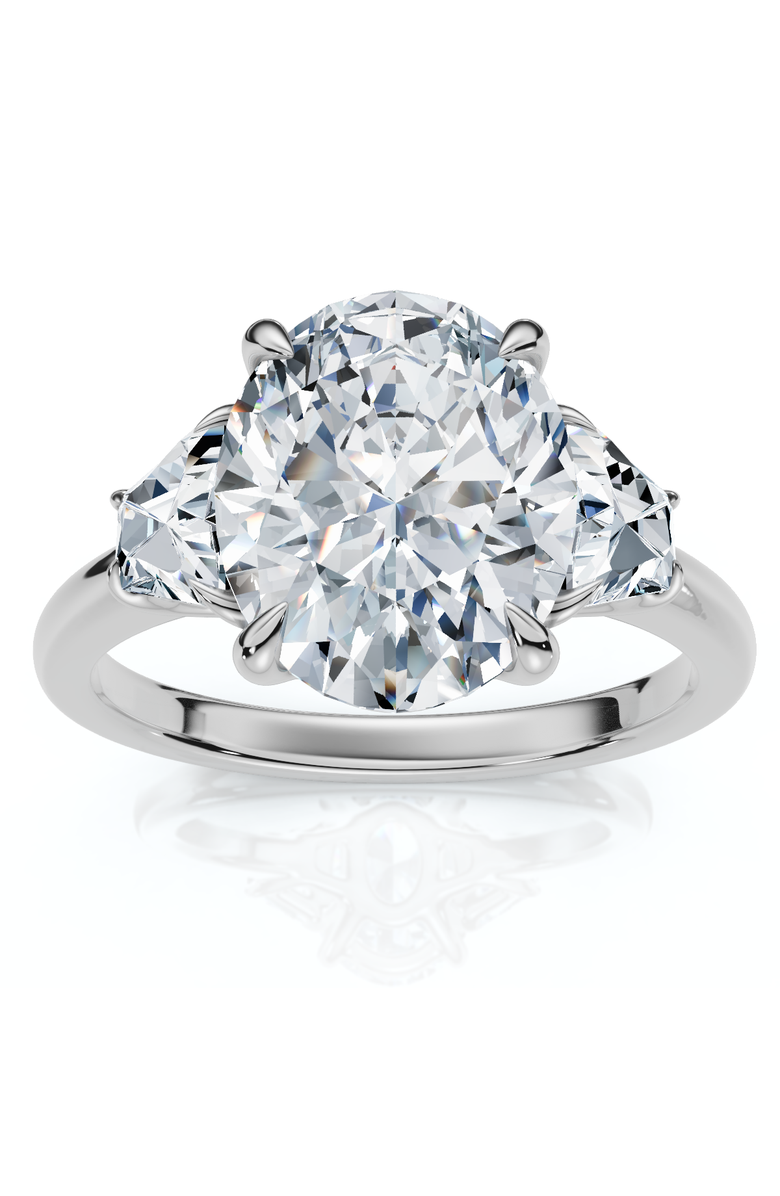 Bliss Diamond Certified 2.63Ct Oval & Trapezoid Diamond Engagement Ring Lab Grown, Main, color, 