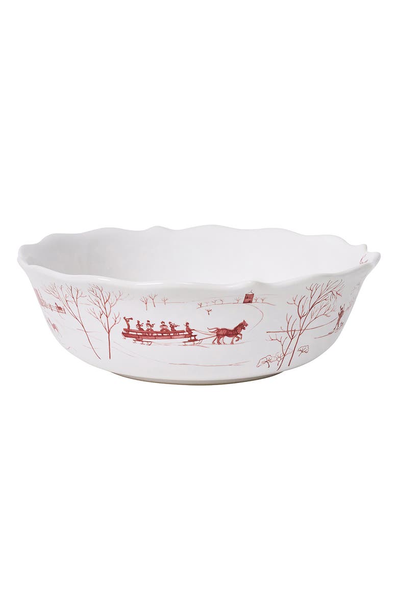Juliska Country Estate Winter Frolic Serving Bowl, Alternate, color, Ruby