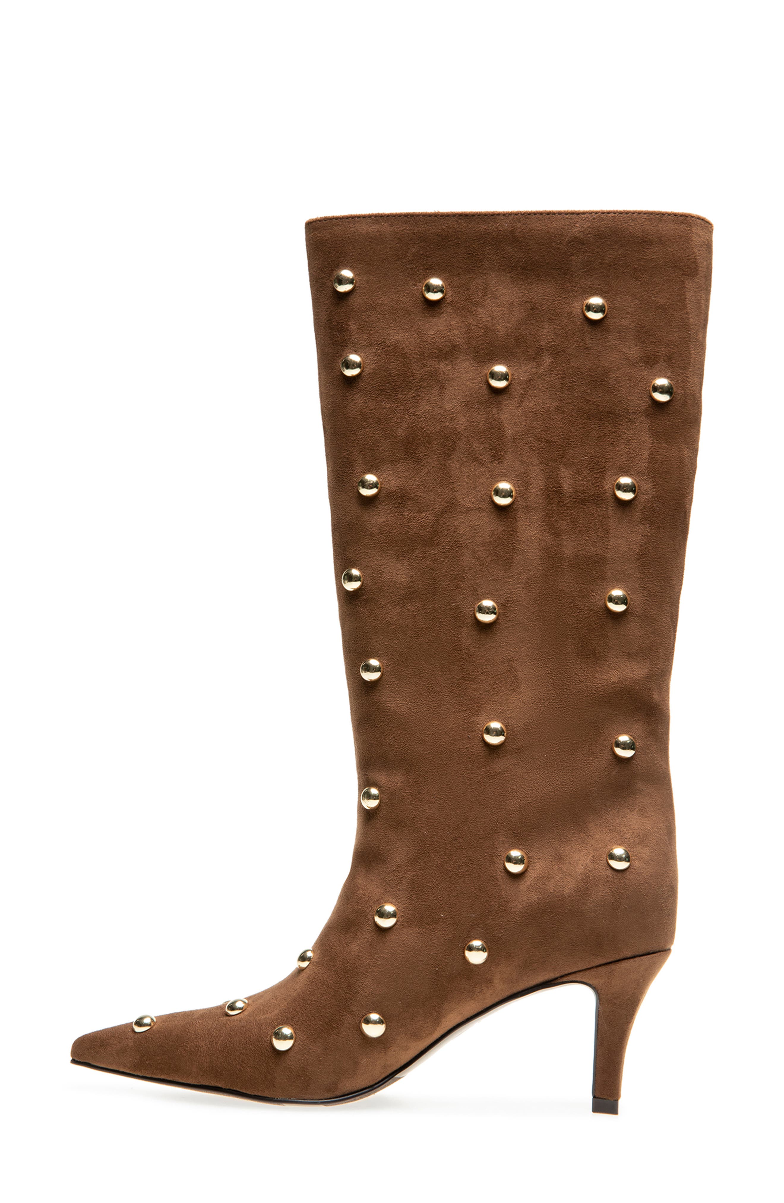 Heidi Studded Boot, Alternate, color, MOCHA FAUX SUEDEDNU
