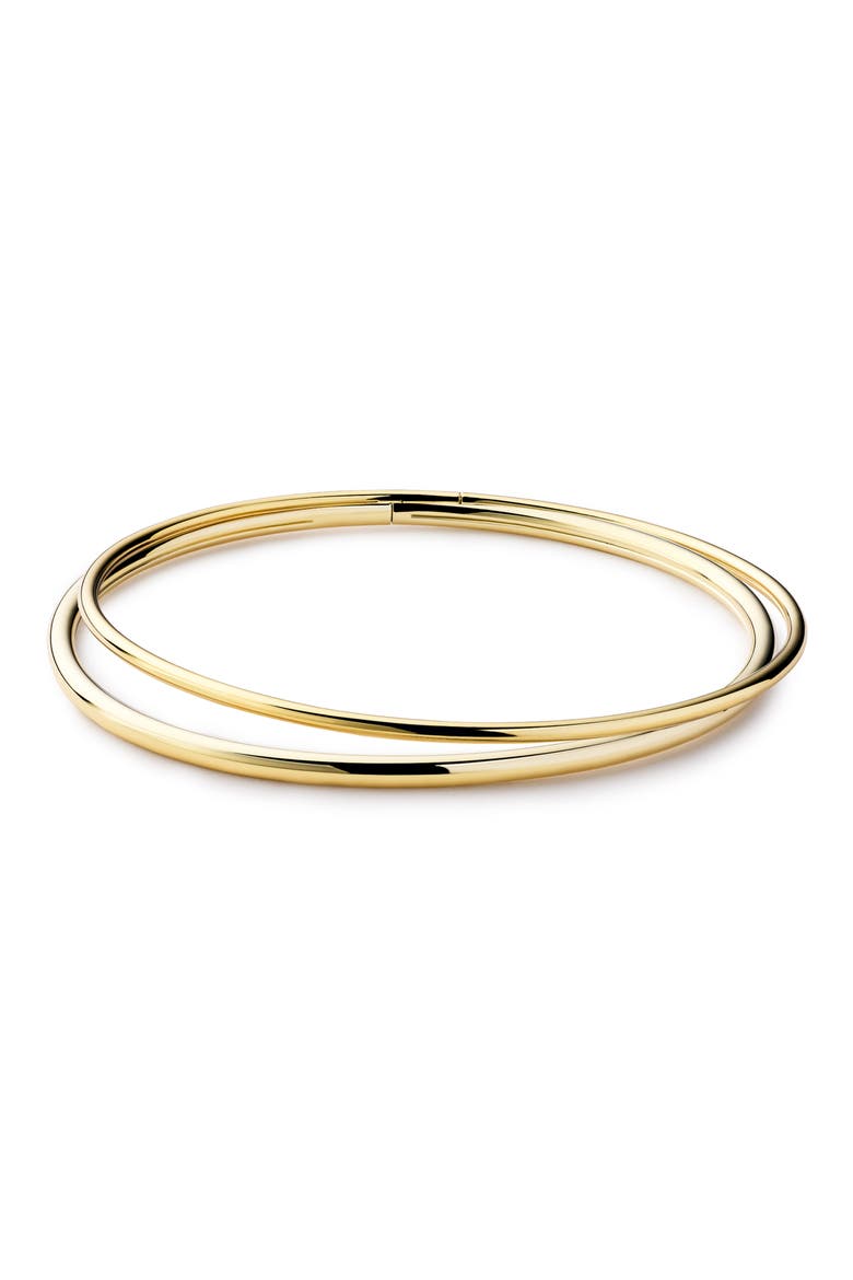 Carter Set of 2 14k Gold Plated Bangles, Main, color, GOLD