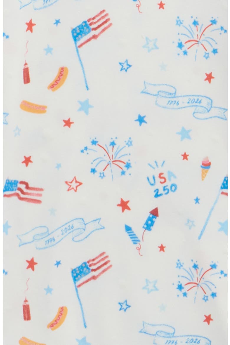 Kids' USA 250 Magnetic Fitted Two-Piece Pajamas, Alternate, color, USA25