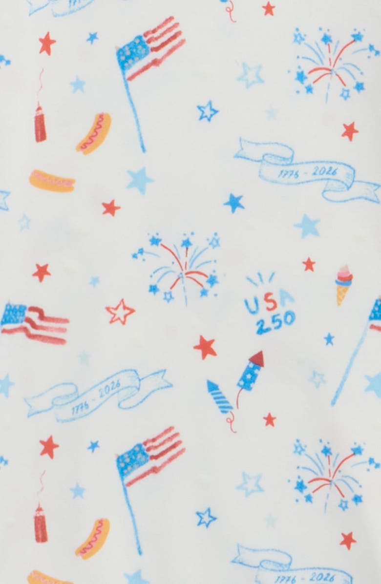 Magnetic Me Kids' USA 250 Magnetic Fitted Two-Piece Pajamas, Alternate, color, Usa25