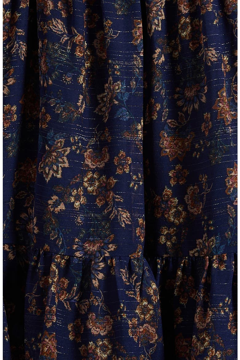 Kids' Smocked Border Maxi Dress, Alternate, color, NAVY
