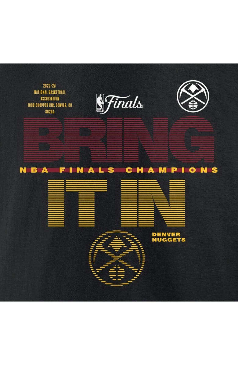 FANATICS Men's Fanatics  Black Denver Nuggets 2023 NBA Finals Champions Hometown Originals Technical T-Shirt, Alternate, color, 