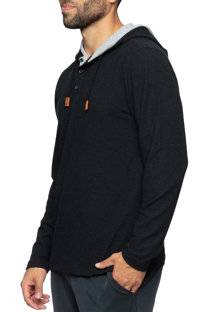 Fundamental Coast Herondo Stretch Hooded Henley, Alternate, color,