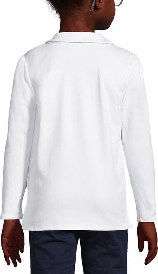 Girls Long Sleeve Peter Pan Collar Polo Shirt