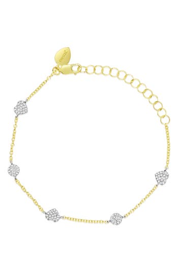 Meira T Pavé Diamond Charm Bracelet In Gold