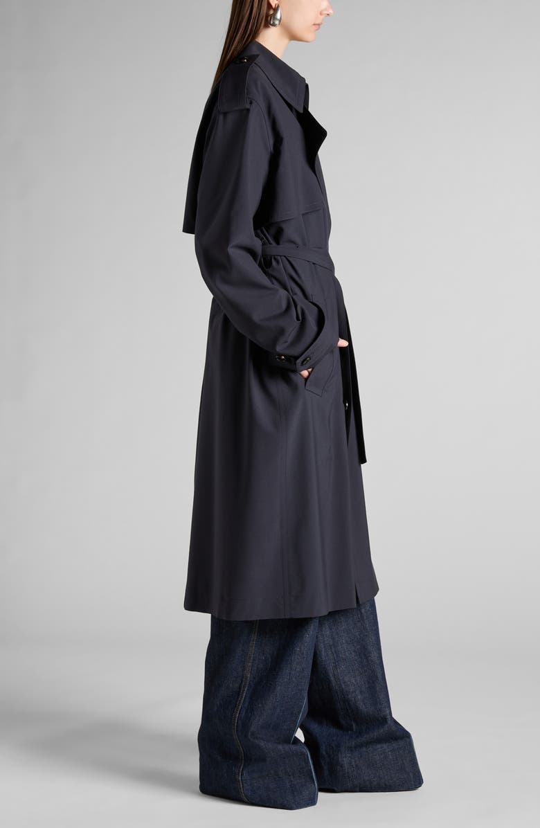 Bottega Veneta Wool Gabardine Trench Coat, Alternate, color, 