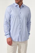 STUDIO GARNET LOS ANGELES Floral Print Stretch Supima Cotton Button-Up Shirt