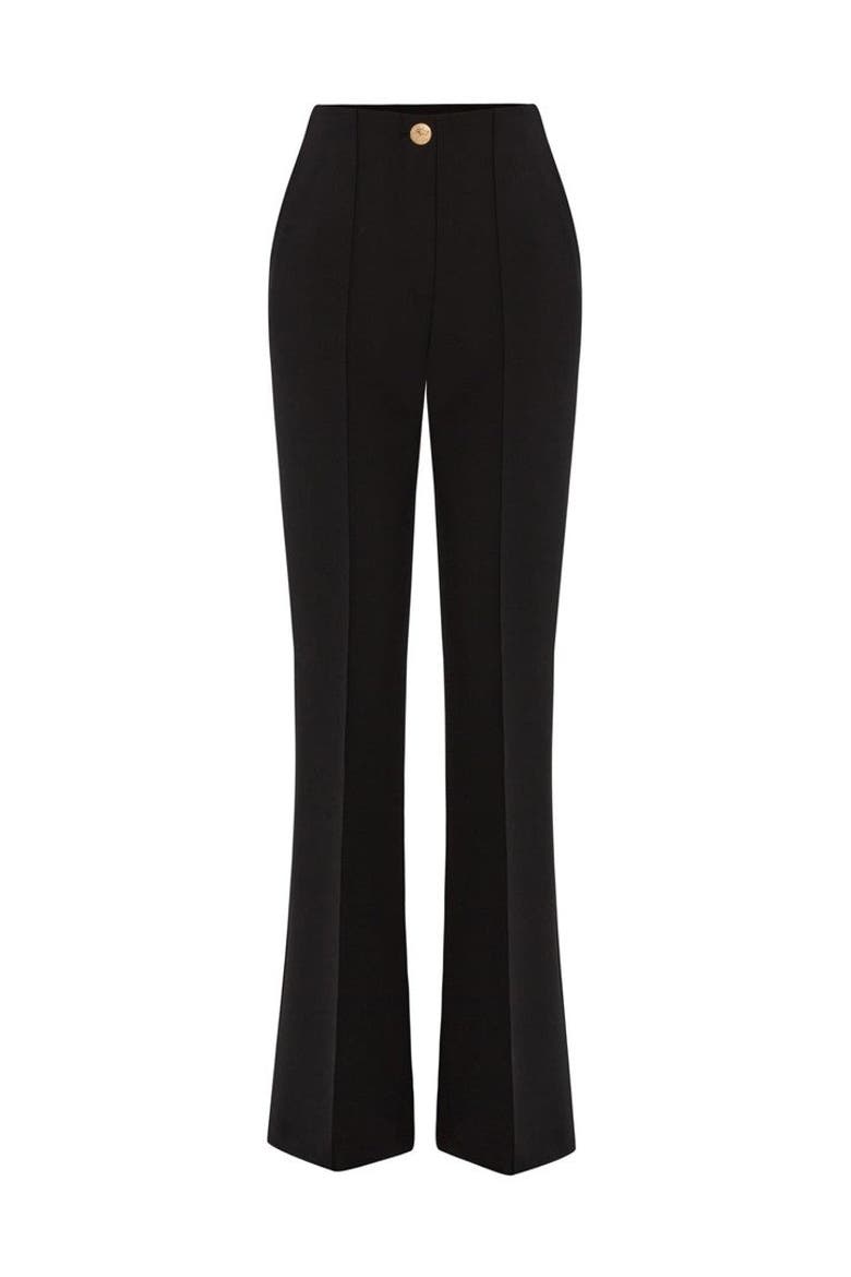 Alvia Straight Pants, Main, color, Black