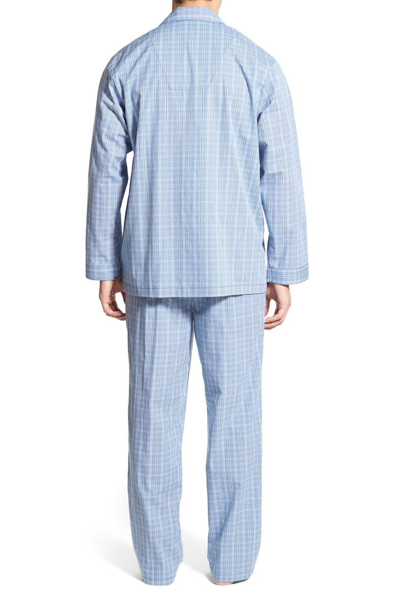 Poplin Pajama Set, Alternate, color, BLUE