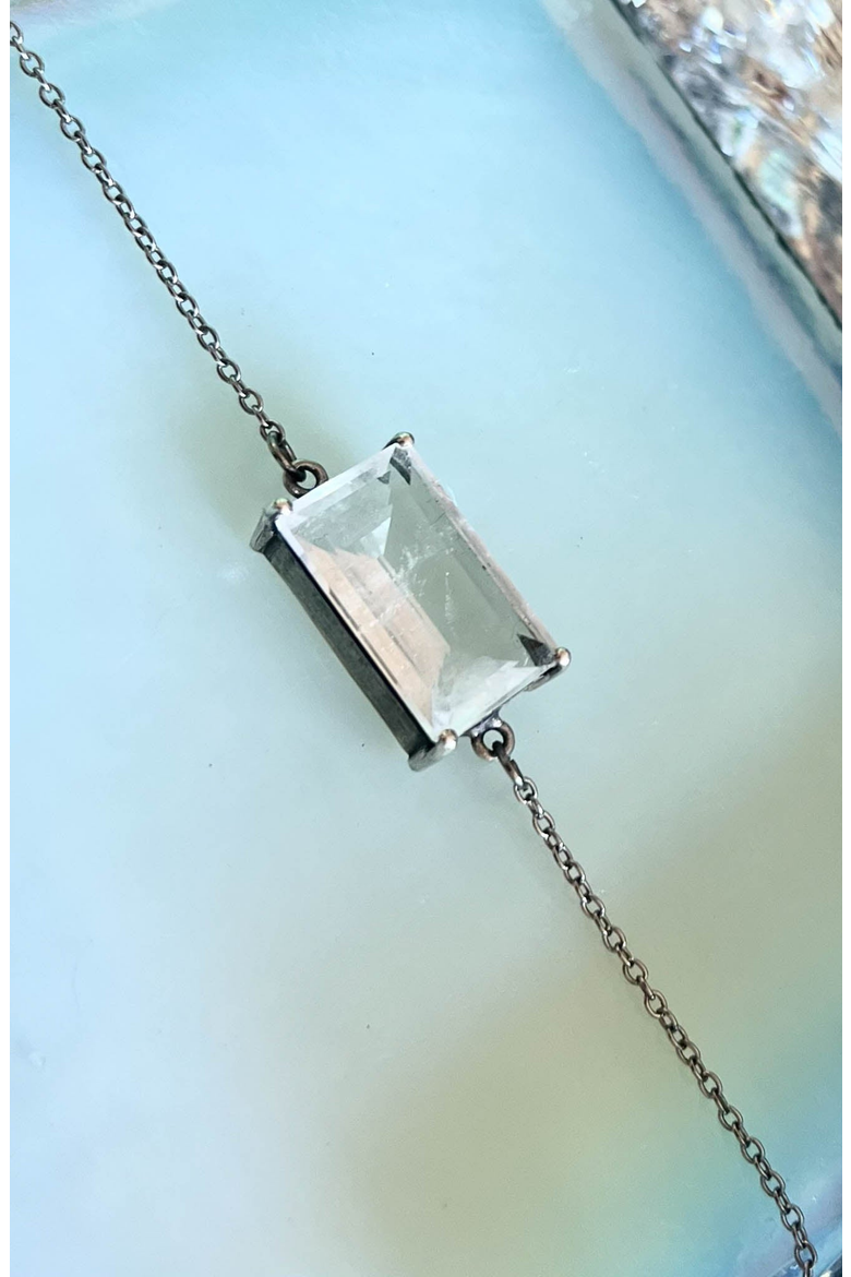 Obscura Stacking Shards in Striated Crystal Necklace, Alternate, color, Baguette Choker