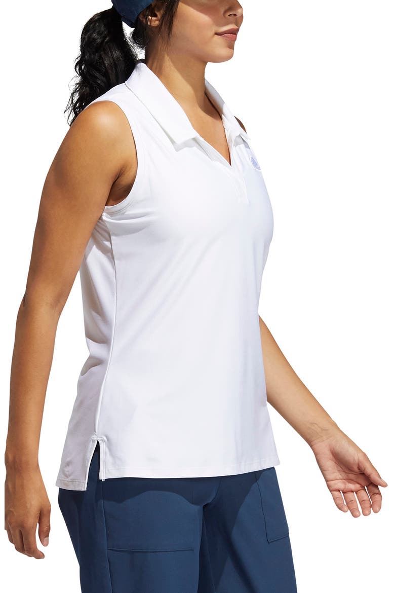 Sleeveless Polo, Alternate, color, WHITE