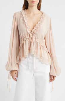 MANGO Glicine Lace Trim Top