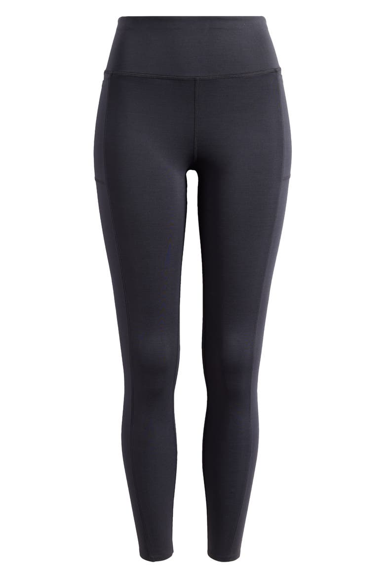 Moveknit Bonded Pocket Leggings, Alternate, color, HEATHER BLACK
