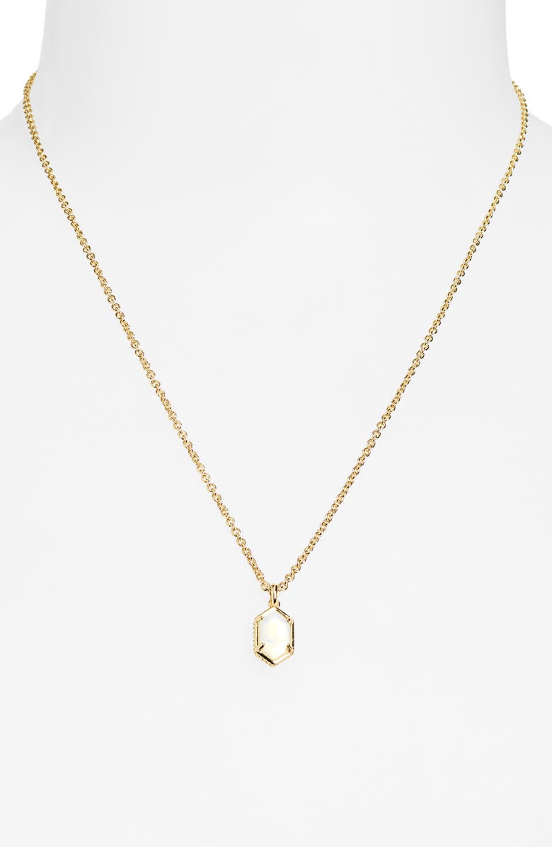 Kendra Scott Hallie Short Pendant Chain Necklace, Alternate, color, Gold Opalite Illusion