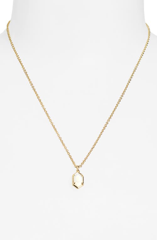 Kendra Scott Hallie Short Pendant Chain Necklace In Gold Opalite Illusion